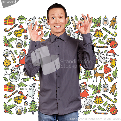 Image of Man Looking For Christmas Gifts