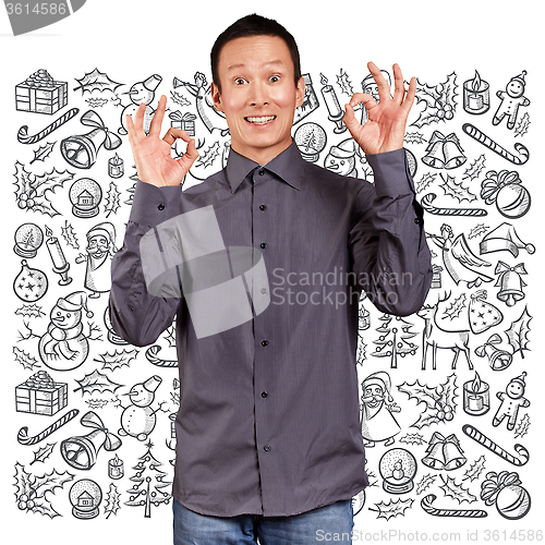 Image of Man Looking For Christmas Gifts