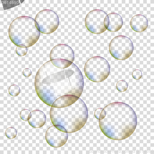 Image of Set of Colorful Bubbles