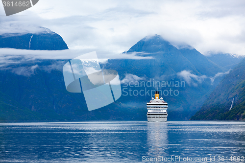 Image of Cruise Liners On Hardanger fjorden