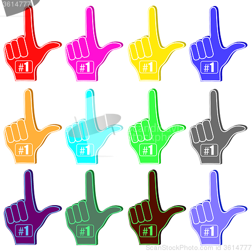 Image of Foam Fingers Silhouettes