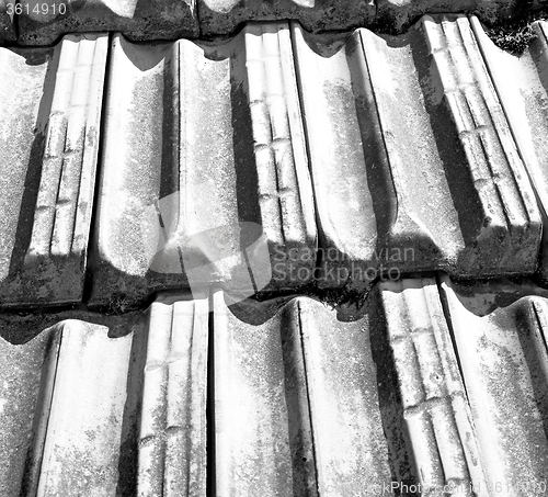 Image of old roof in italy  texture of diagonal architecture