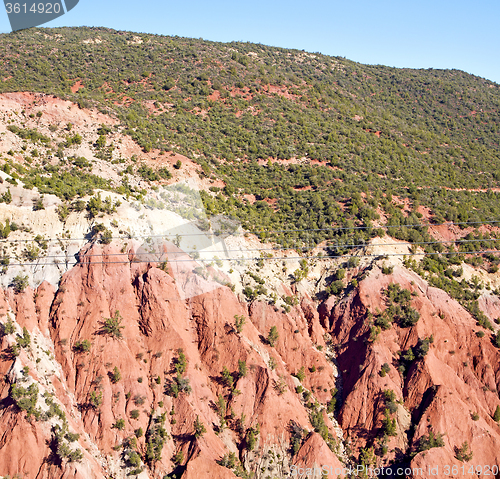 Image of the    dades valley in red  africa ground 