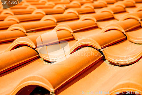 Image of old roof in italy the line and texture of  