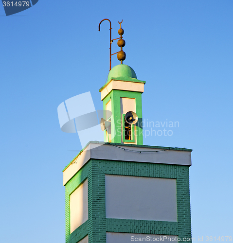 Image of  muslim the history  symbol  in morocco  africa  minaret religio