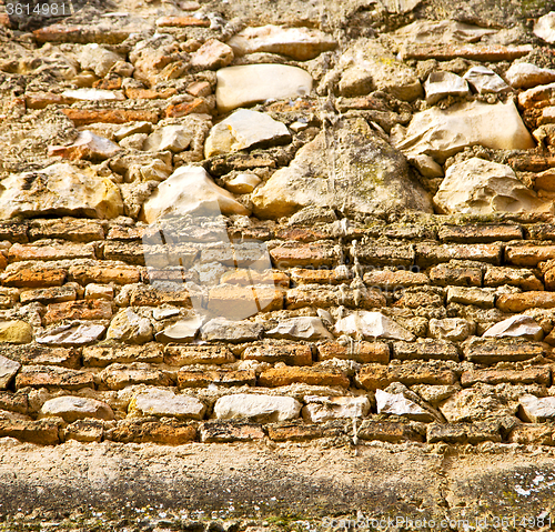 Image of texture wall in africa morocco the old brick construction concre