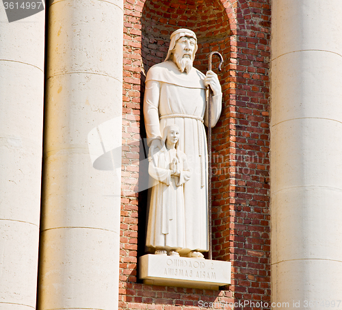 Image of marble in old historical construction italy europe milan and sta