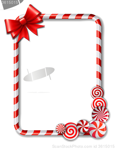 Image of Frame made of candy cane