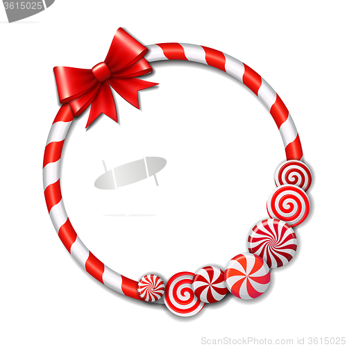 Image of Frame made of candy cane