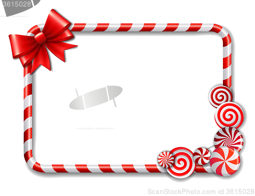 Image of Frame made of candy cane