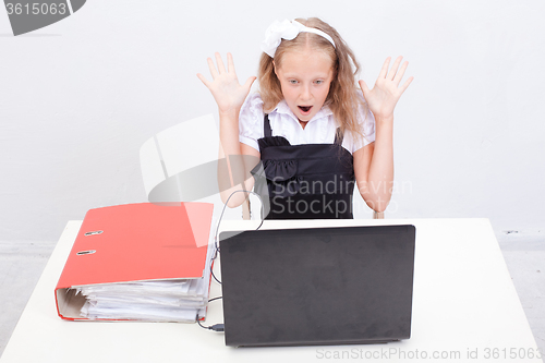 Image of Girl using his laptop computer