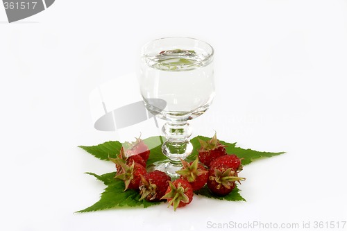 Image of Glass of Raspberry Booze