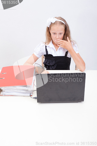Image of Girl using his laptop computer