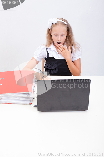 Image of Girl using his laptop computer