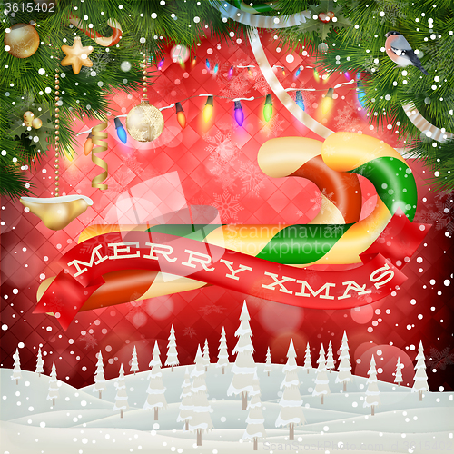 Image of Christmas greeting card. EPS 10