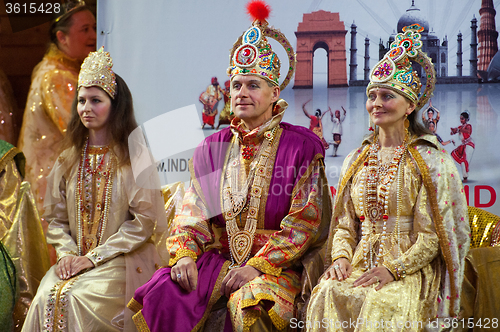 Image of Royal indian family in luxury wear