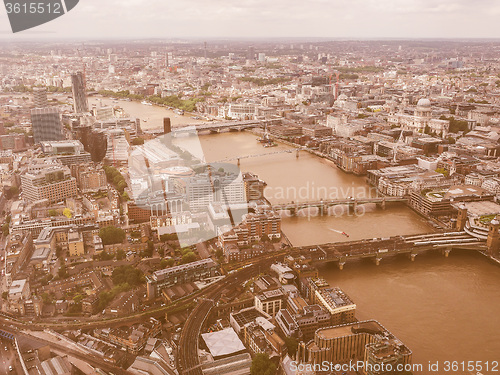 Image of Retro looking Aerial view of London