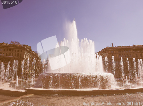 Image of Retro looking Fountain in Milan