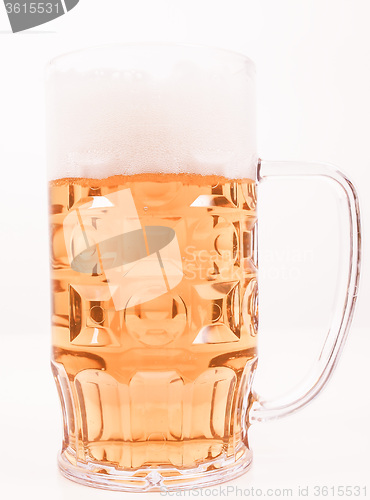 Image of Retro looking Lager beer glass