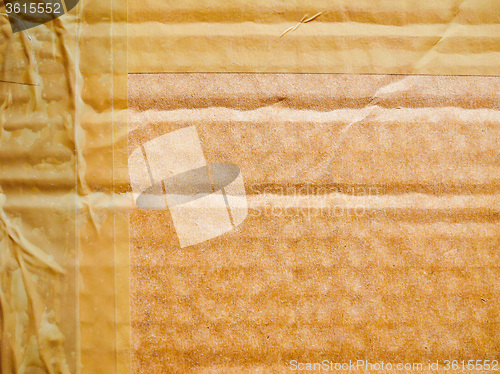 Image of Retro look Brown corrugated cardboard background