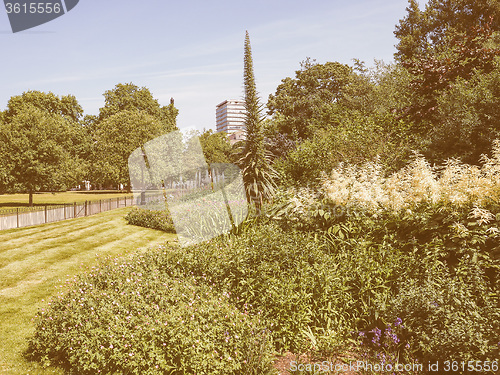 Image of Retro looking St James Park in London