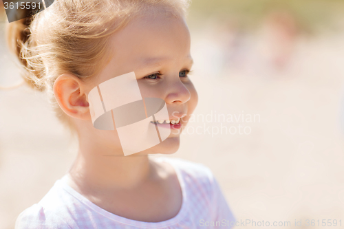 Image of happy beautiful little girl portrait outdoors