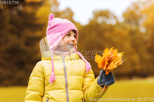 Image of happy beautiful little girl portrait outdoors