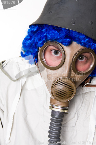 Image of Person in gas mask