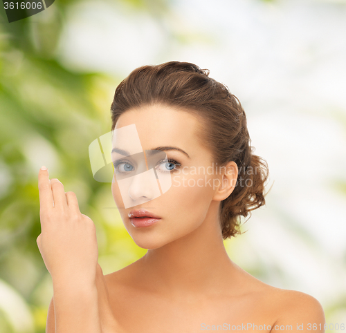 Image of beautiful woman with updo