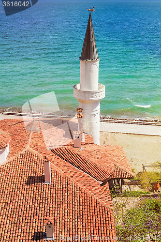 Image of Minaret against the Sea