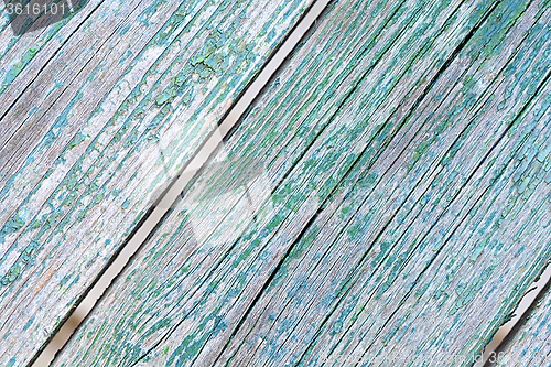 Image of green wooden boards as a background