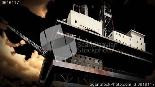 Image of Oil rig at sea