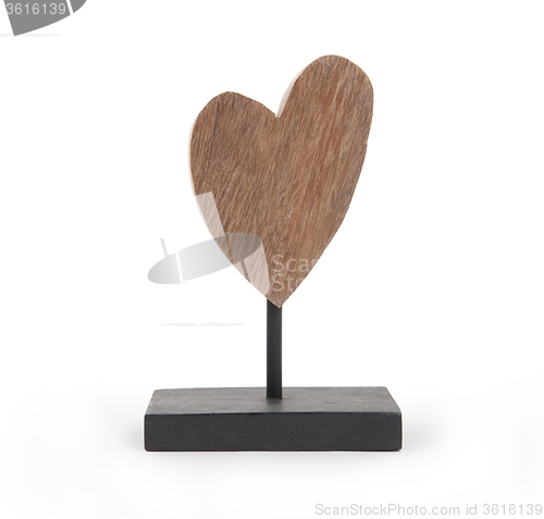 Image of Wooden heart shape isolated