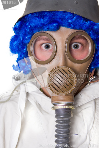 Image of Person in gas mask