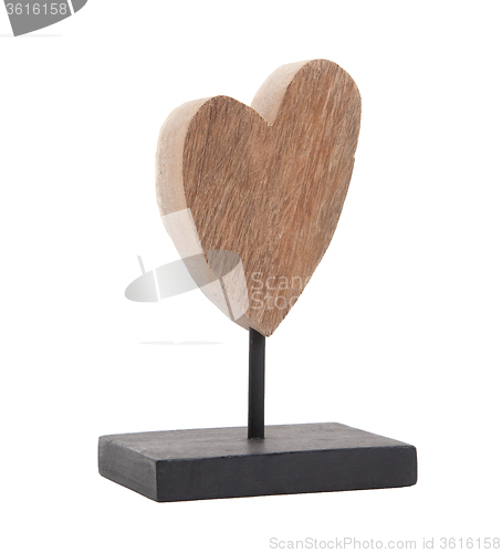 Image of Wooden heart shape isolated
