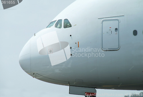 Image of Nose of big airliner
