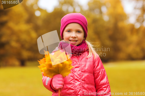 Image of happy beautiful little girl portrait outdoors