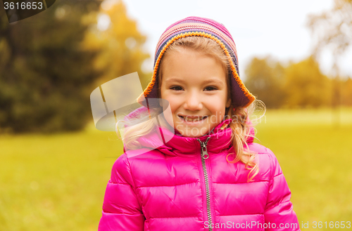 Image of happy beautiful little girl portrait outdoors