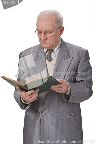 Image of Senior man reading