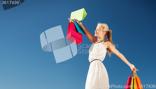 Image of woman with shopping bags