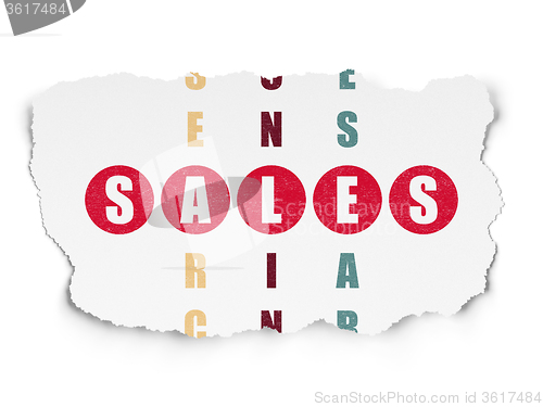 Image of Advertising concept: Sales in Crossword Puzzle