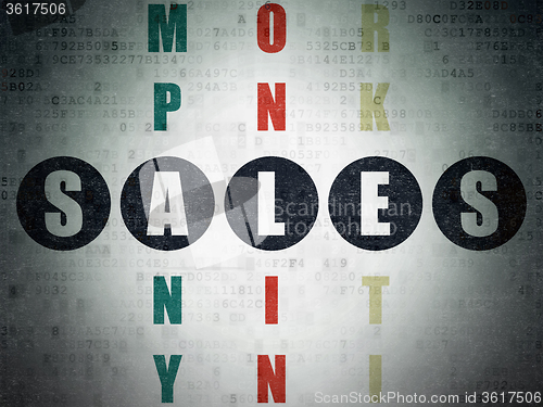 Image of Marketing concept: Sales in Crossword Puzzle