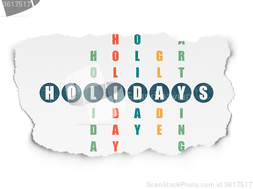 Image of Entertainment, concept: Holidays in Crossword Puzzle