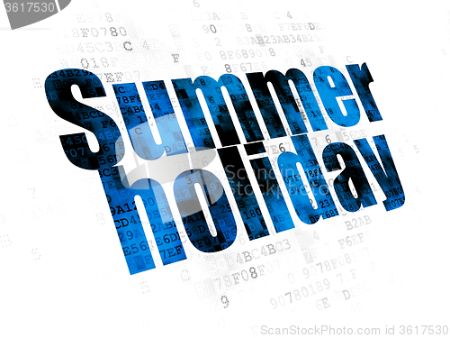 Image of Tourism concept: Summer Holiday on Digital background