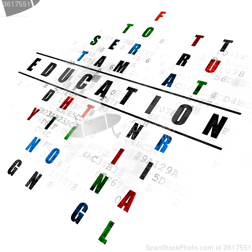 Image of Studying concept: Education in Crossword Puzzle