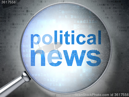 Image of News concept: Political News with optical glass