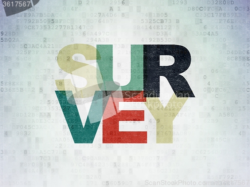 Image of Science concept: Survey on Digital Paper background