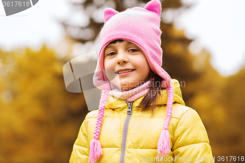 Image of happy beautiful little girl portrait outdoors