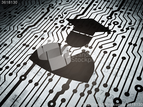 Image of Science concept: circuit board with Student