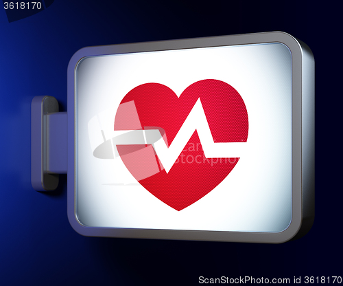 Image of Healthcare concept: Heart on billboard background